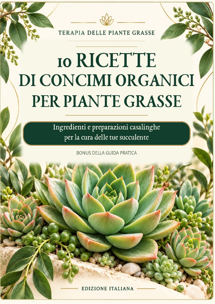 Copertina del bonus 02: 10 Ricette di Concimi Organici per Piante Grasse