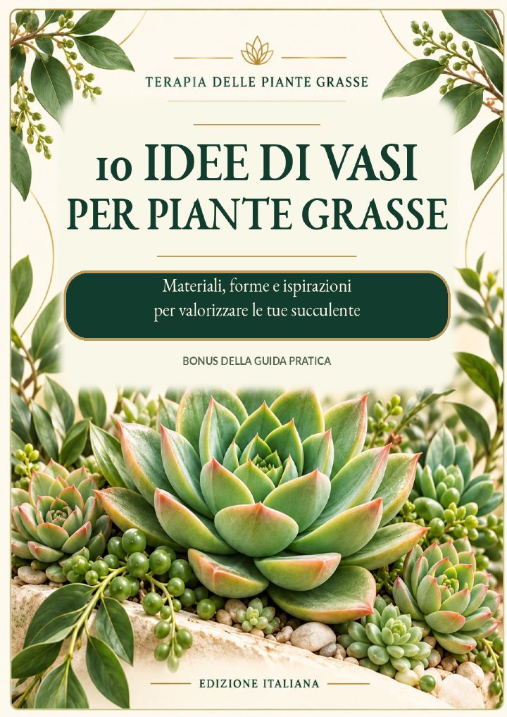 Copertina del bonus 01: 10 Idee di Vasi per Piante Grasse